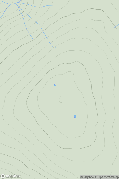 Thumbnail image for Cold Fell [North Pennines] showing contour plot for surrounding peak